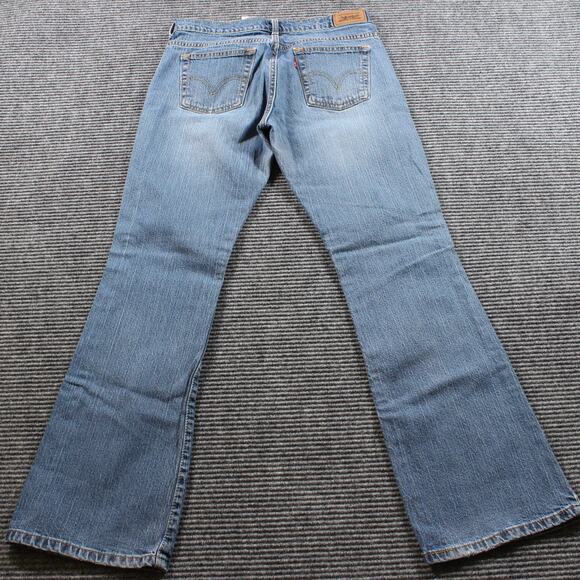 Levi's 515 Bootcut Jeans Women's 30x30 Blue Stretch Mid Rise - Picture 2 of 6